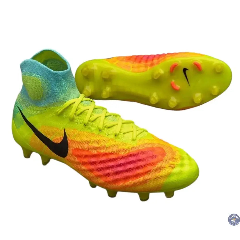 Image of NIKE MAGISTA OBRA II FG JAUNE FLUO/ORANGE/TURQUOISE