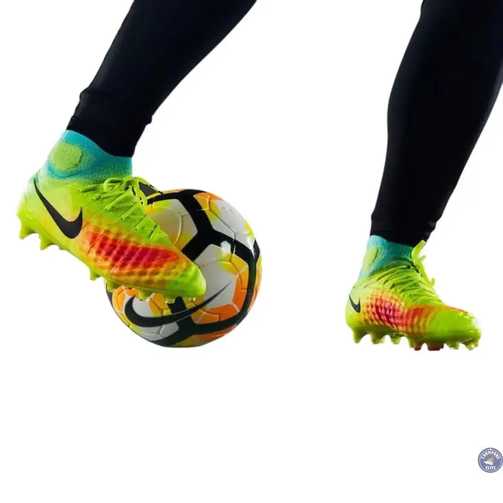 NIKE MAGISTA OBRA II FG JAUNE FLUO/ORANGE/TURQUOISE