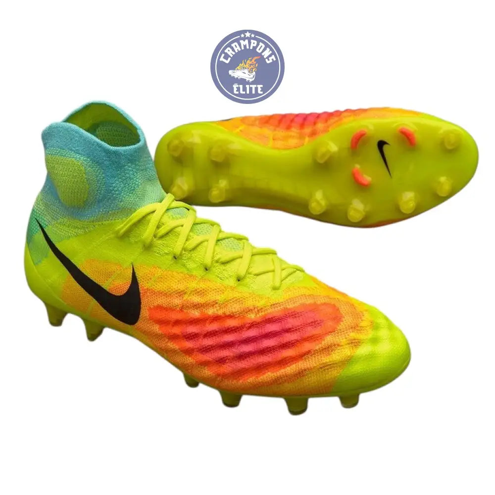 Image of NIKE MAGISTA OBRA II FG JAUNE FLUO/ORANGE/TURQUOISE