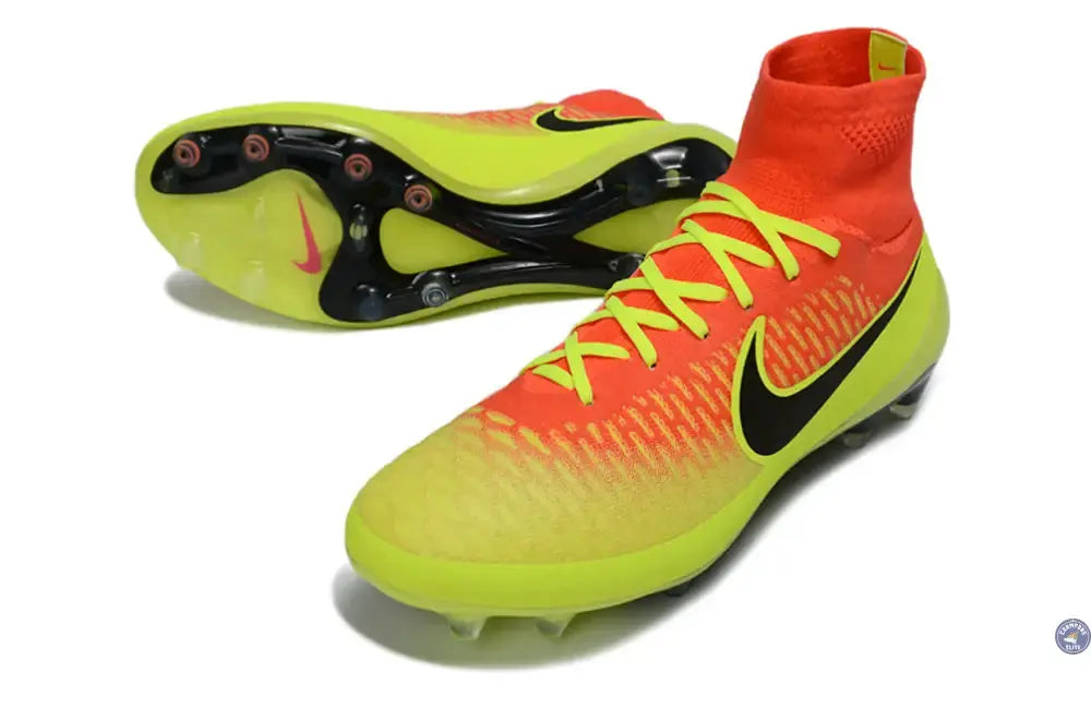 Nike Magista Obra AG - Rouge/Noir/Jaune Fluo