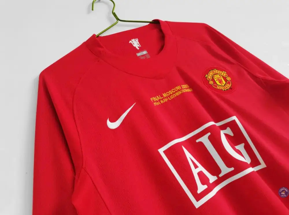 Image of Manchester United 2007/08 Domicile à manches longues