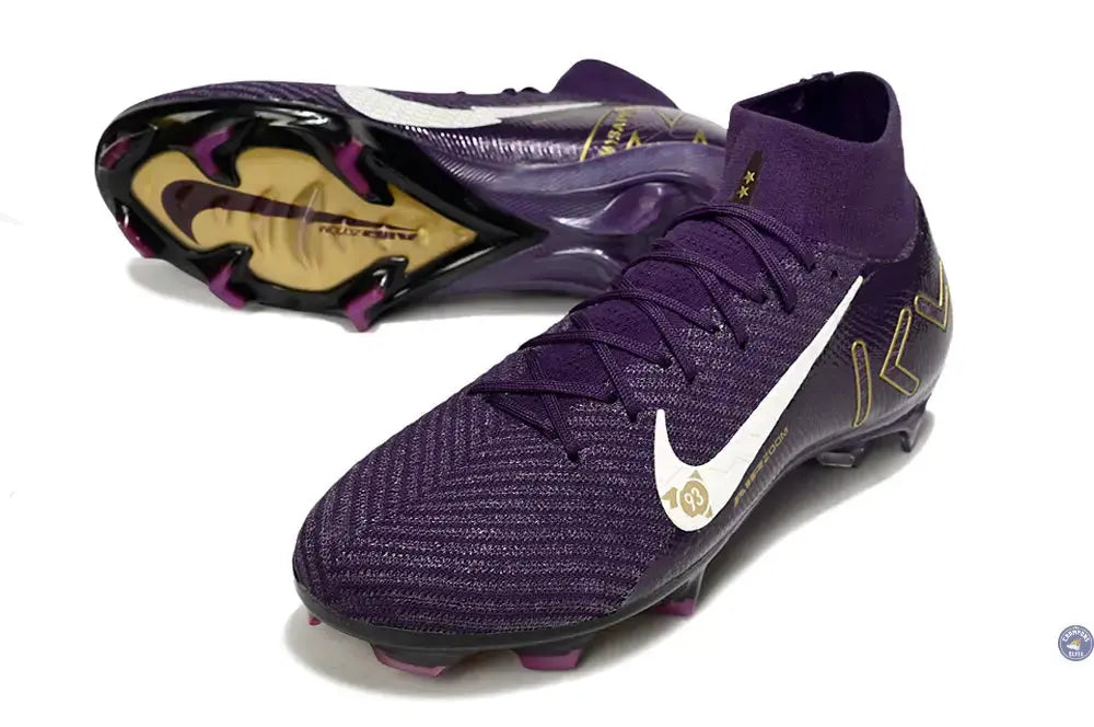 Image of MERCURIAL SUPERFLY 10 ELITE FG MBAPPÉ PERSONAL EDITION - VIOLET/BLANC