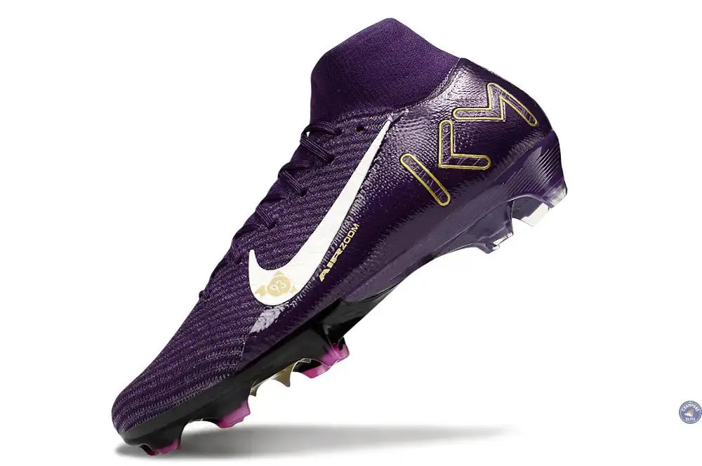 Image of MERCURIAL SUPERFLY 10 ELITE FG MBAPPÉ PERSONAL EDITION - VIOLET/BLANC