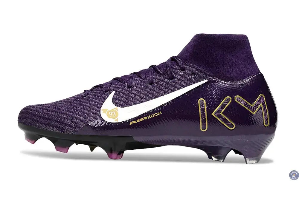 Image of MERCURIAL SUPERFLY 10 ELITE FG MBAPPÉ PERSONAL EDITION - VIOLET/BLANC