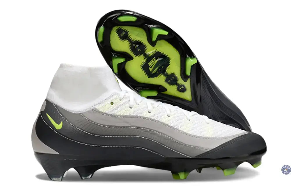 Image of MERCURIAL SUPERFLY 10 X AIR MAX 95 ELITE FG - NOIR/JAUNE/GRIS/LIGHT GRAPHITE ÉDITION LIMITÉE