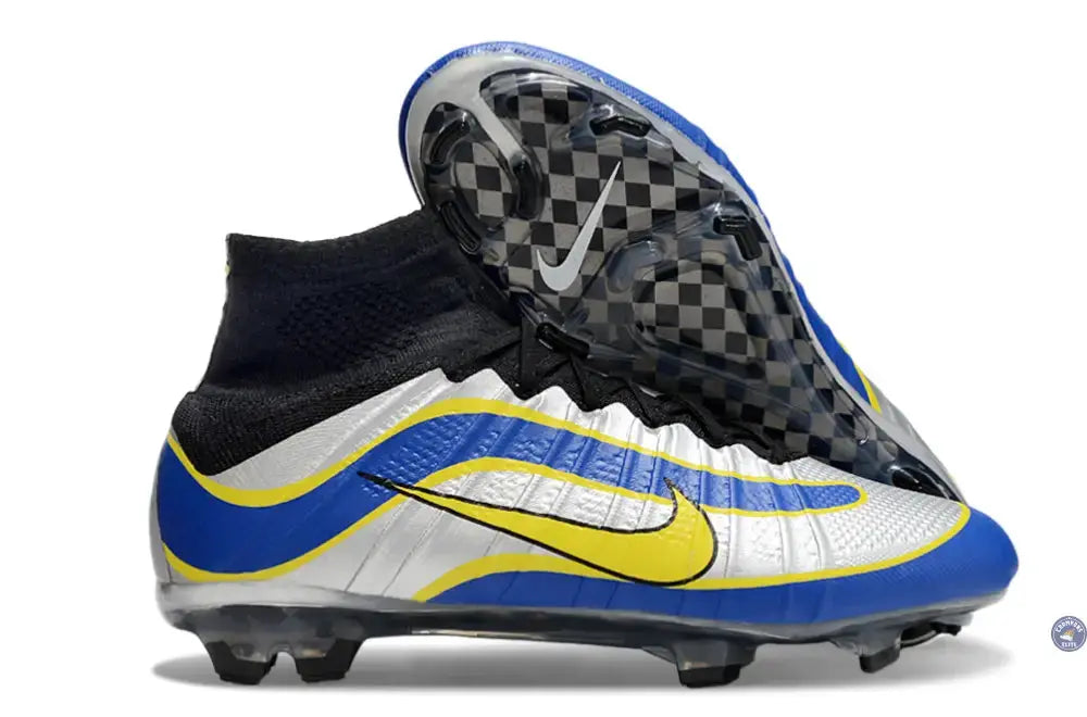 Image of Mercurial Superfly 4 R9 FG - Argenté/Bleu/Jaune/Noir