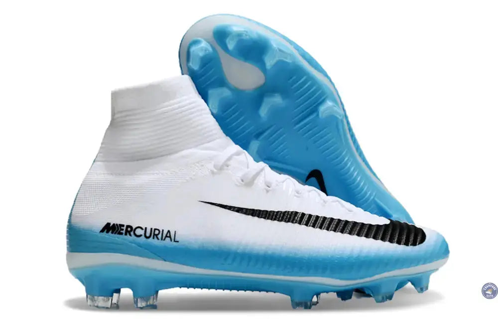 Image of Mercurial Superfly 5 FG Blanc/Bleu/Noir