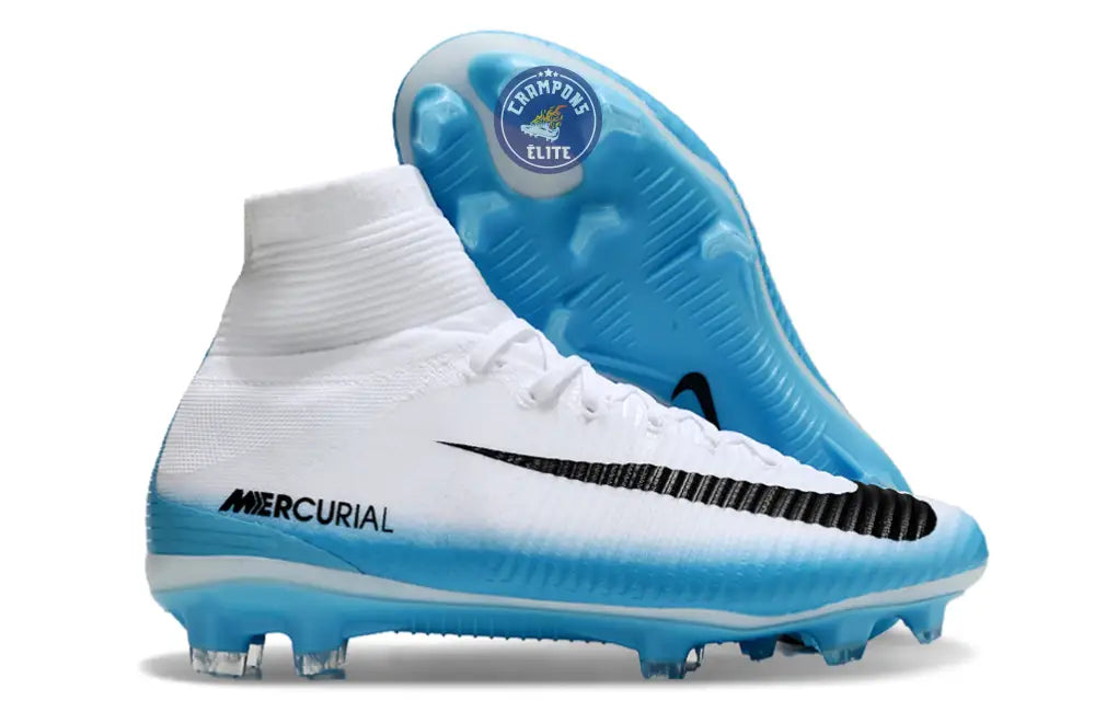 Image of Mercurial Superfly 5 FG Blanc/Bleu/Noir