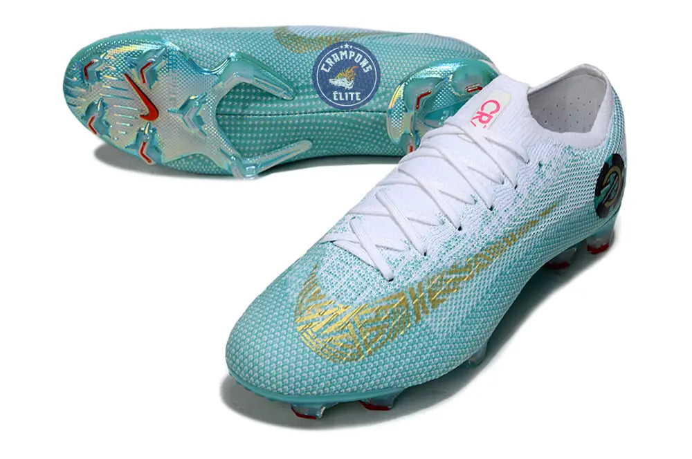Image of Mercurial Vapor 12 FG Chapter 6 Edição Especial - Vert Turquoise/Blanc/Doré ÉDITION LIMITÉE