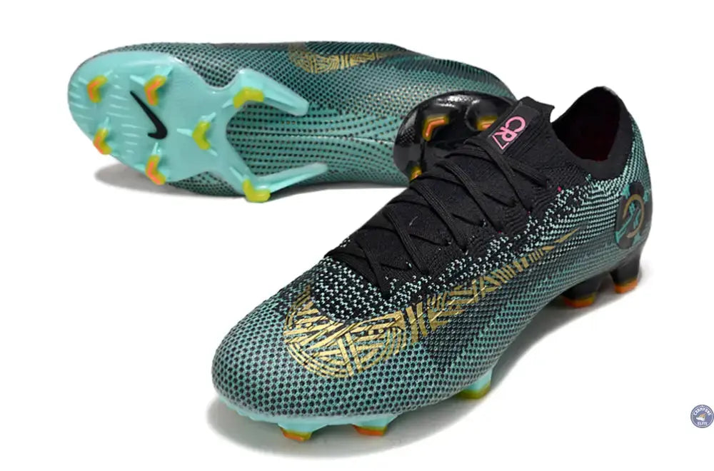 Image of Mercurial Vapor 12 FG CR7 Chapter 6:Born Leader - Vert Turquoise/Jaune vif/Noir PRÉ-COMMANDE