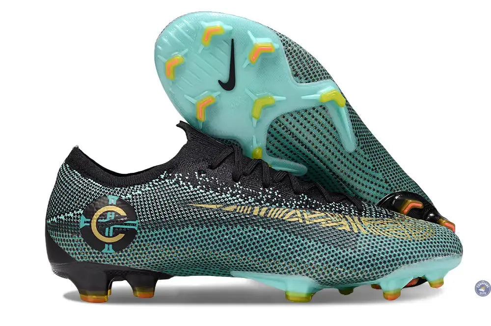 Image of Mercurial Vapor 12 FG CR7 Chapter 6:Born Leader - Vert Turquoise/Jaune vif/Noir PRÉ-COMMANDE