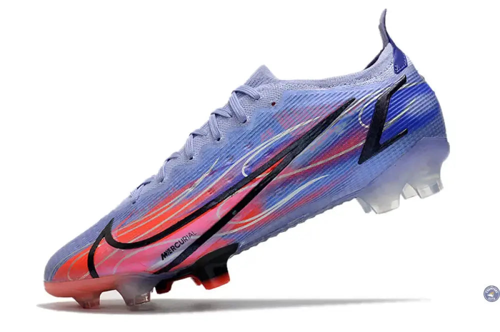 Image of MERCURIAL VAPOR 14 ELITE FG KM FLAMES - VIOLET/ARGENTÉ