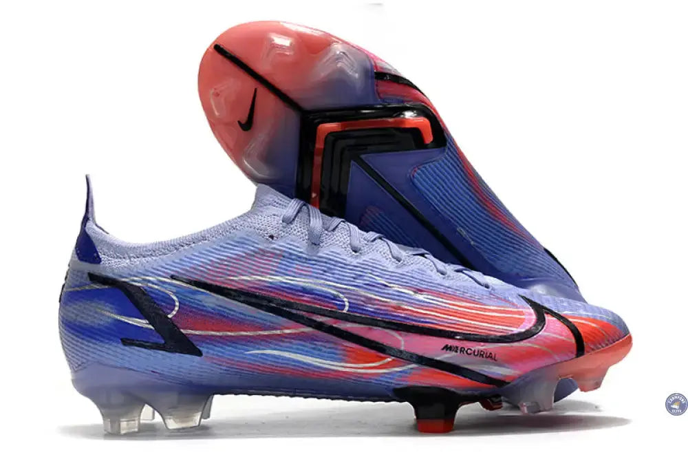 Image of MERCURIAL VAPOR 14 ELITE FG KM FLAMES - VIOLET/ARGENTÉ