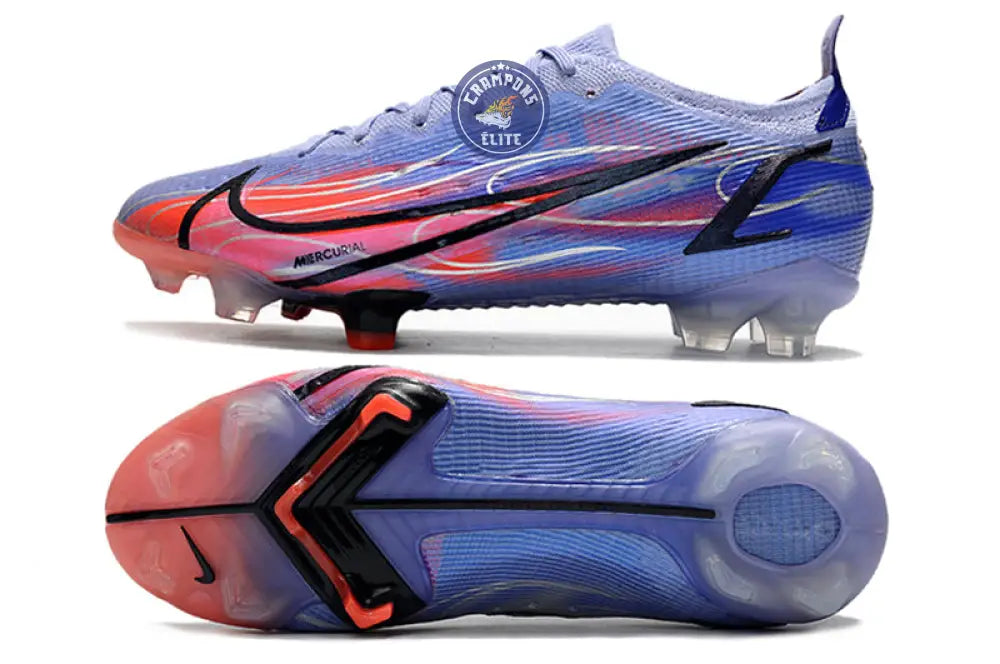 Image of MERCURIAL VAPOR 14 ELITE FG KM FLAMES - VIOLET/ARGENTÉ