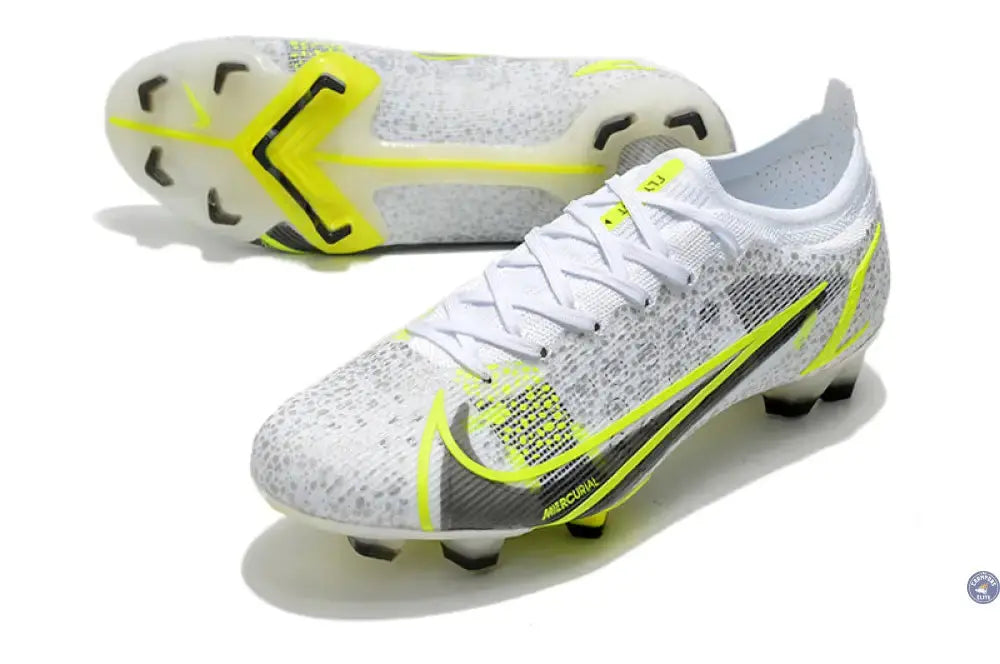 Image of Mercurial Vapor 14 Elite FG ’White Volt’ - Blanc/Gris/Jaune Fluo