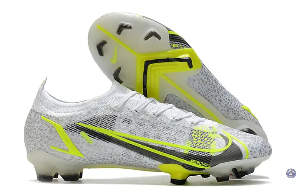 Image of Mercurial Vapor 14 Elite FG ’White Volt’ - Blanc/Gris/Jaune Fluo