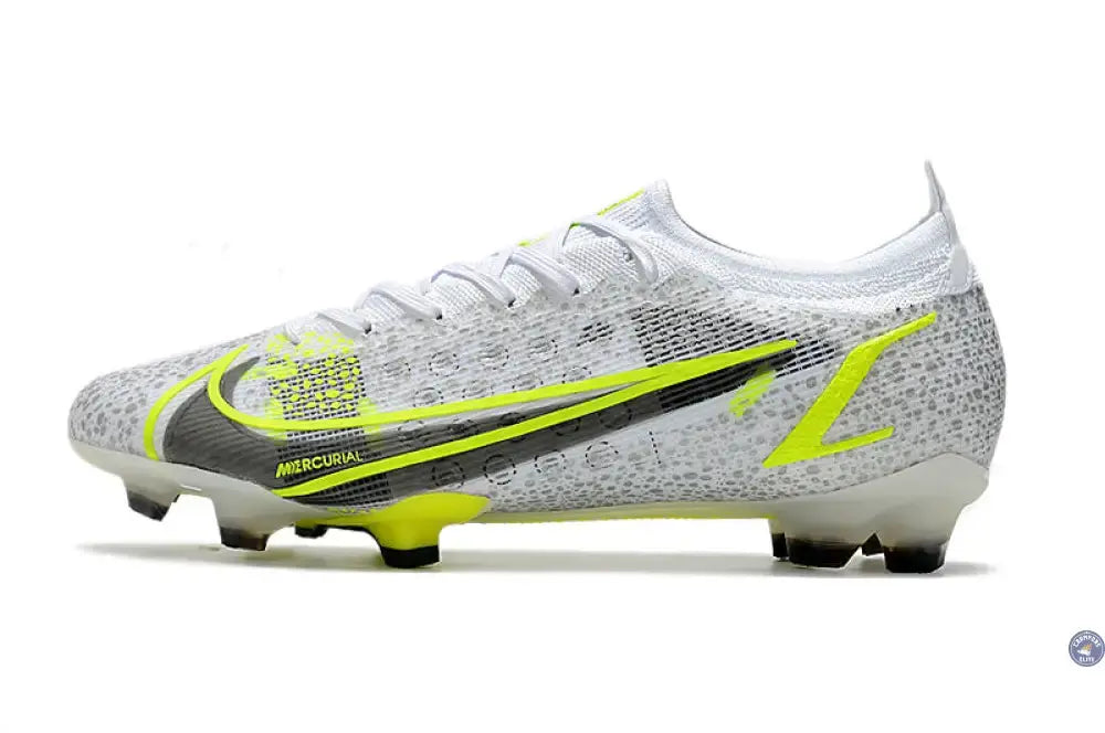 Image of Mercurial Vapor 14 Elite FG ’White Volt’ - Blanc/Gris/Jaune Fluo