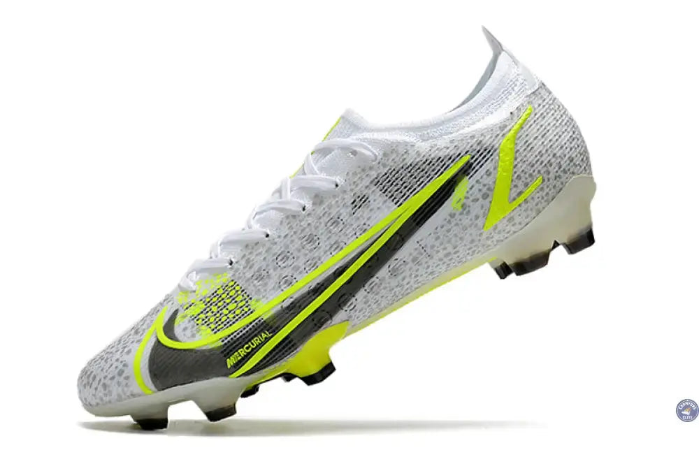Image of Mercurial Vapor 14 Elite FG ’White Volt’ - Blanc/Gris/Jaune Fluo