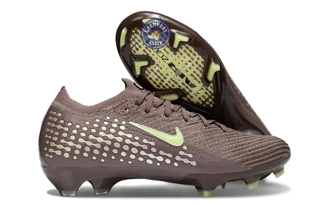 Image of MERCURIAL VAPOR 16 ELITE FG MBAPPE PERSONAL EDITION - MARRON/VERT/ARGENTÉ