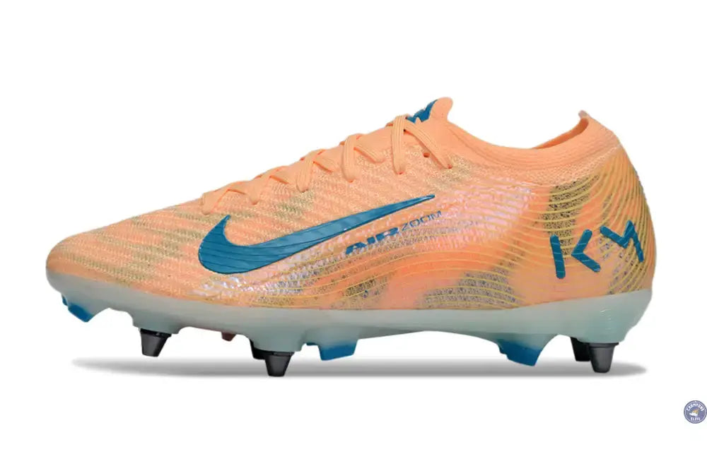 Image of MERCURIAL VAPOR 16 ELITE SG Kylian Mbappe - Orange/Bleu turquoise SG