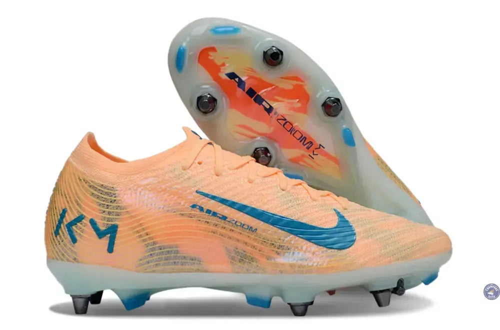 Image of MERCURIAL VAPOR 16 ELITE SG Kylian Mbappe - Orange/Bleu turquoise SG