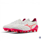 Mizuno Morelia Neo 4 Beta Elite FG - Blanc/Rose Tetra/Violet Fuchsia