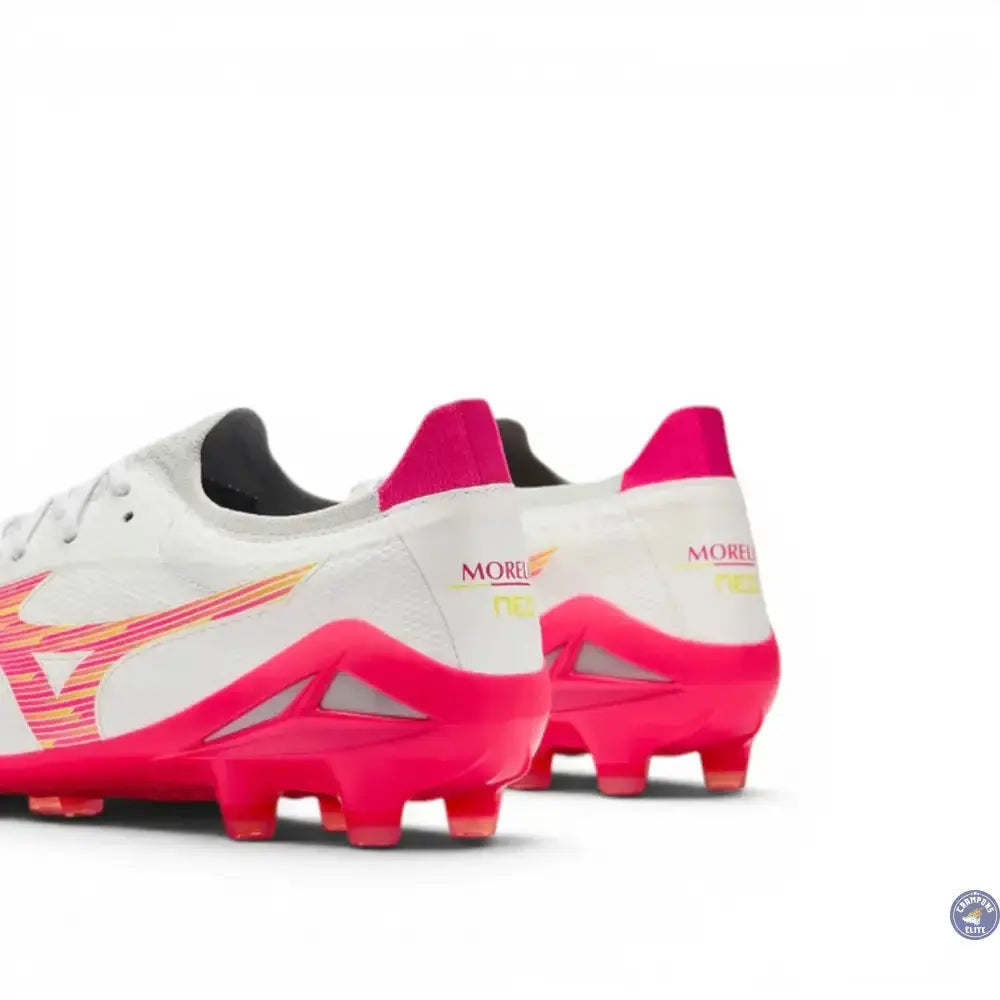 Mizuno Morelia Neo 4 Beta Elite FG - Blanc/Rose Tetra/Violet Fuchsia
