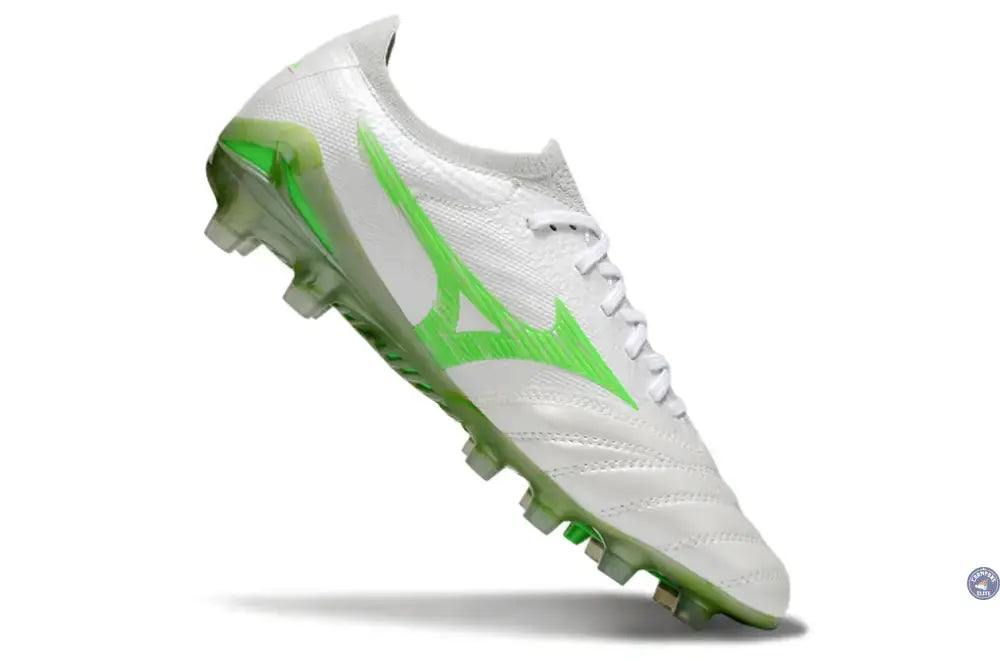 Morelia Neo 4 Beta Elite FG/AG Frontier - Blanc/Vert Néon/Cool Gray
