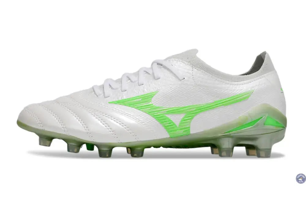 Morelia Neo 4 Beta Elite FG/AG Frontier - Blanc/Vert Néon/Cool Gray