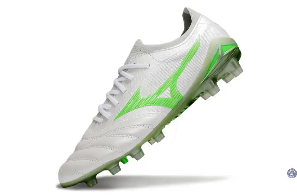 Image of Morelia Neo 4 Beta Elite FG/AG Frontier - Blanc/Vert Néon/Cool Gray