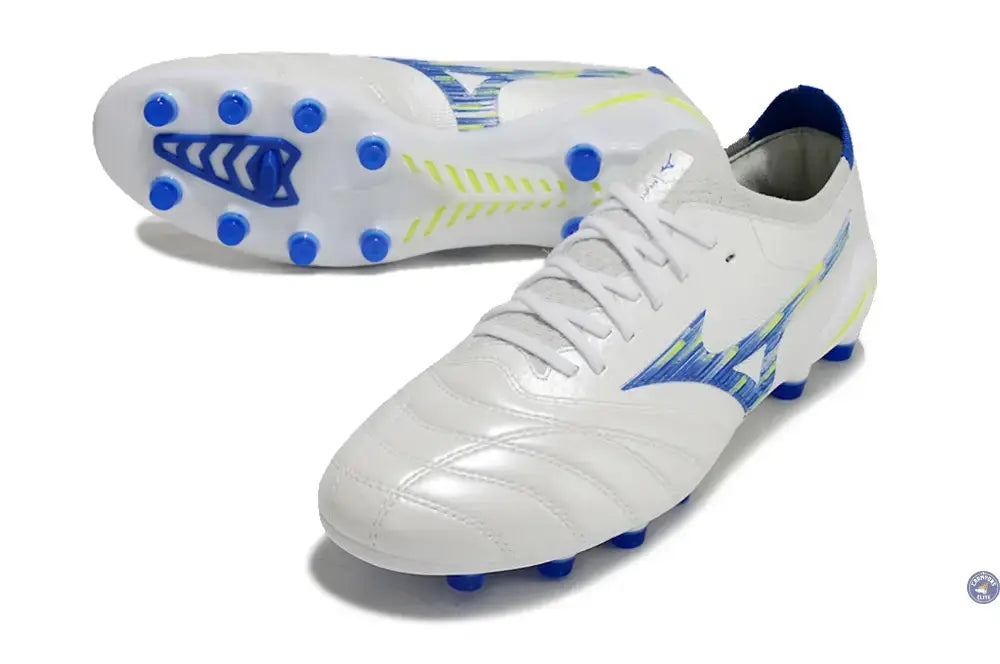 Morelia Neo 4 Elite FG/AG - Blanc/Bleu/Jaune
