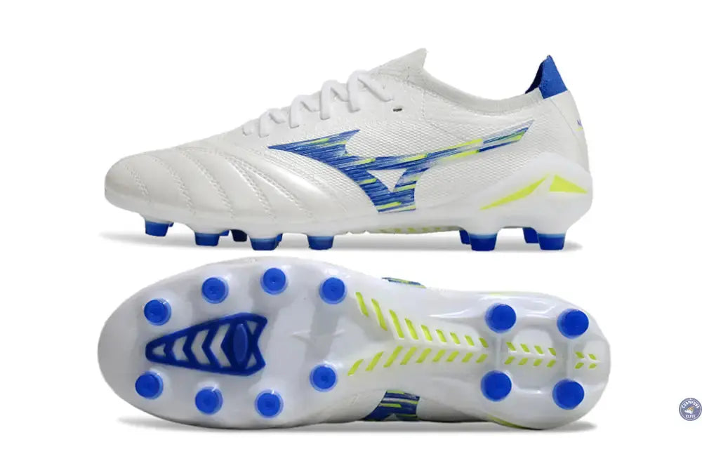 Image of Morelia Neo 4 Elite FG/AG - Blanc/Bleu/Jaune