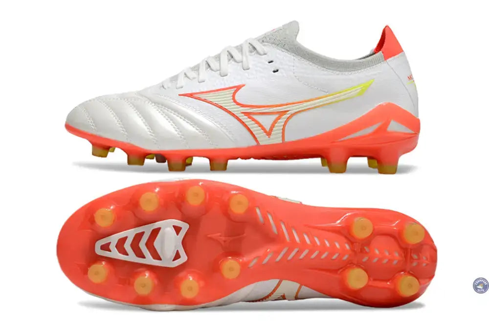 Image of Morelia Neo 4 Elite FG/AG - Blanche/Orange/Jaune