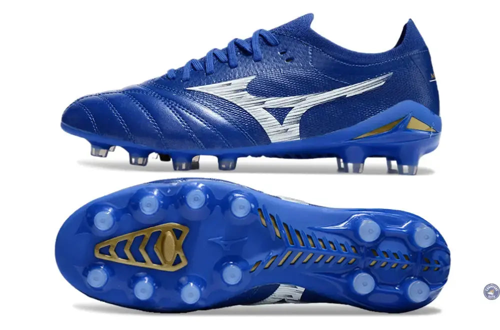 Image of Morelia Neo 4 Elite FG/AG - Bleu/Blanc/Doré