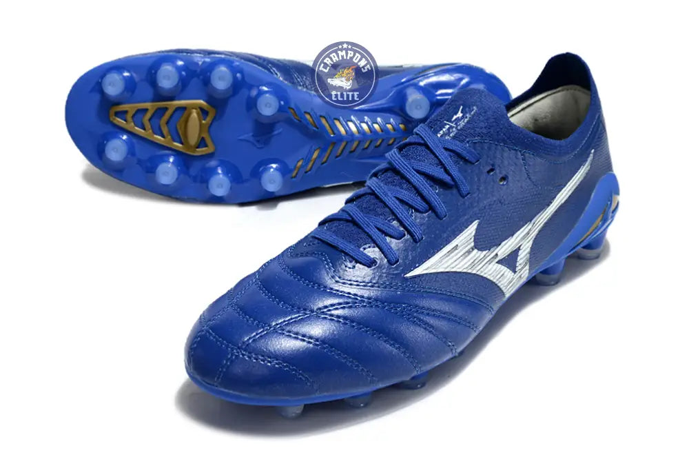 Morelia Neo 4 Elite FG/AG - Bleu/Blanc/Doré