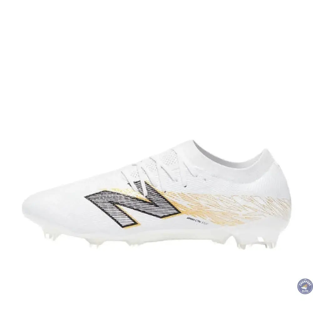 New Balance FURON ELITE V8 FG - Blanc/Or Métallique/Noir