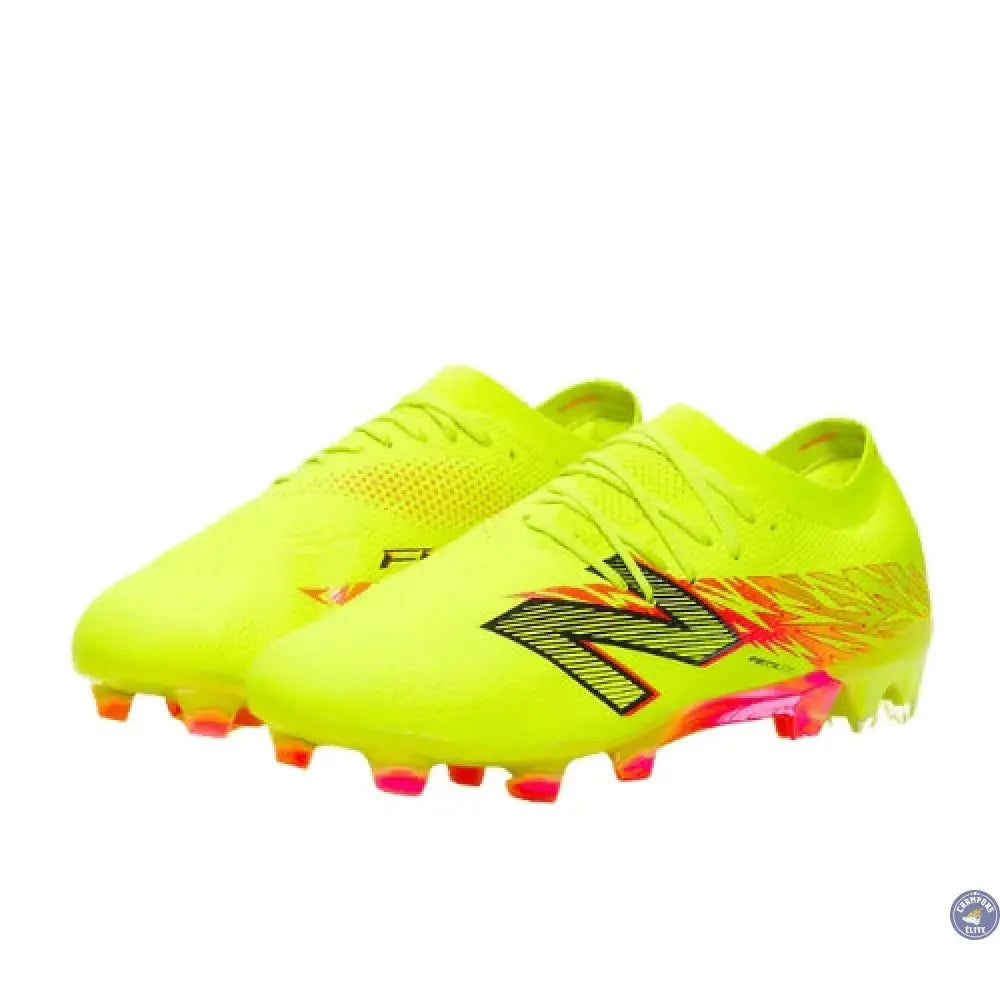 Image of New Balance FURON ELITE V8 FG - Jaune Hi-Lite/Rouge Energie