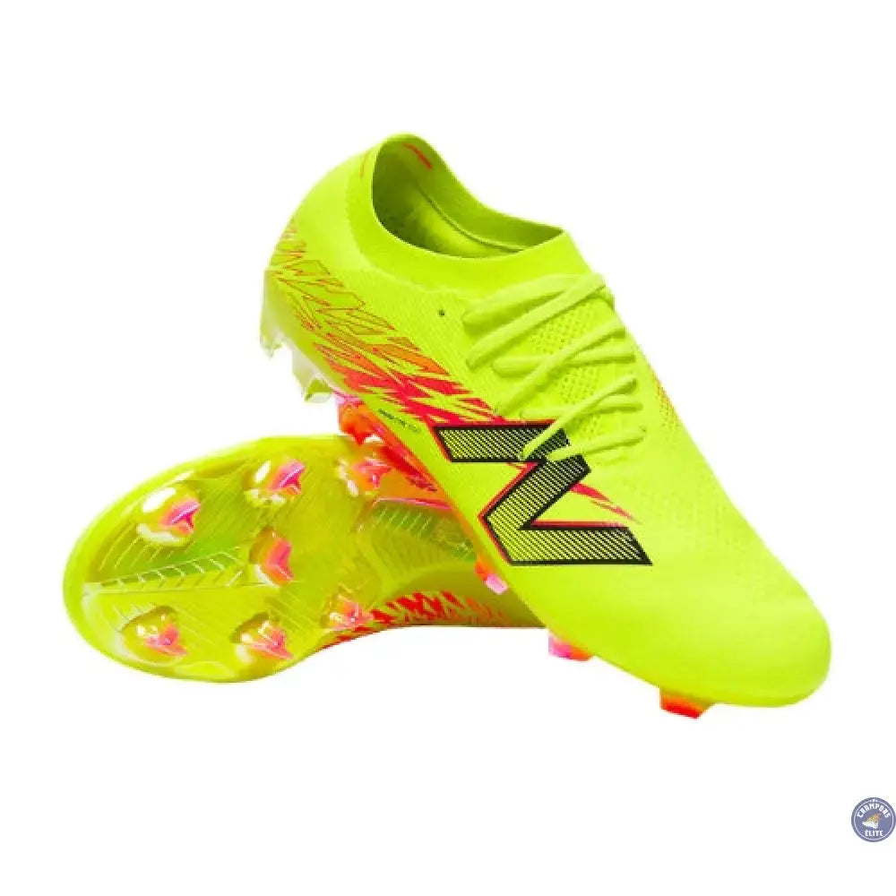Image of New Balance FURON ELITE V8 FG - Jaune Hi-Lite/Rouge Energie