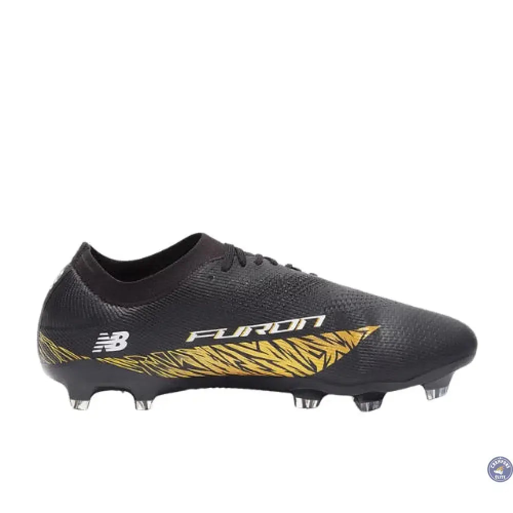 New Balance FURON ELITE V8 FG - Noir/Or Métallique/Blanc