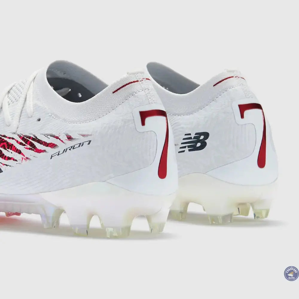 NEW BALANCE  FURON V8 ELITE FG X SAKA - BLANC/ROUGE Ma boutique