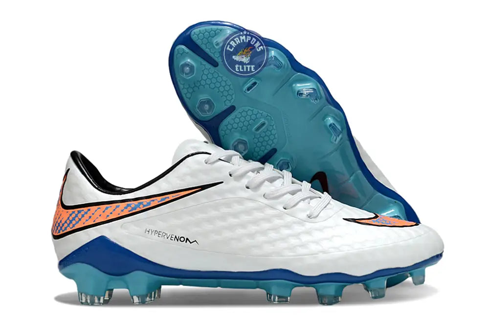 Image of New Hypervenom 1 Phantom FG Blanc/Bleu/Orange