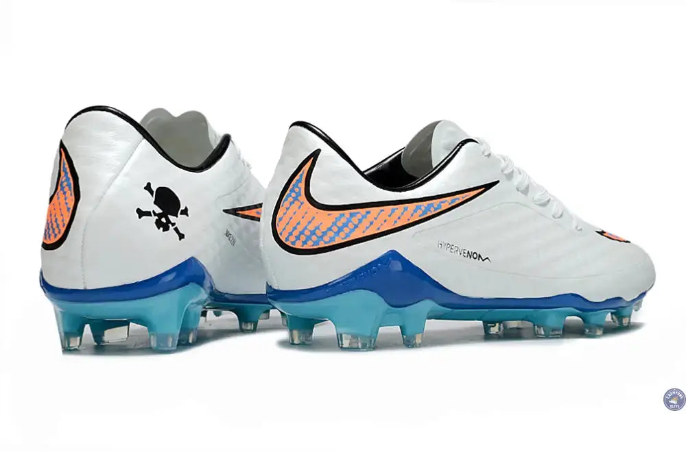 Image of New Hypervenom 1 Phantom FG Blanc/Bleu/Orange
