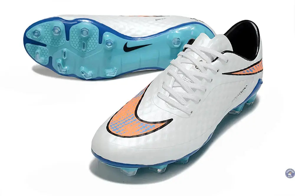 Image of New Hypervenom 1 Phantom FG Blanc/Bleu/Orange