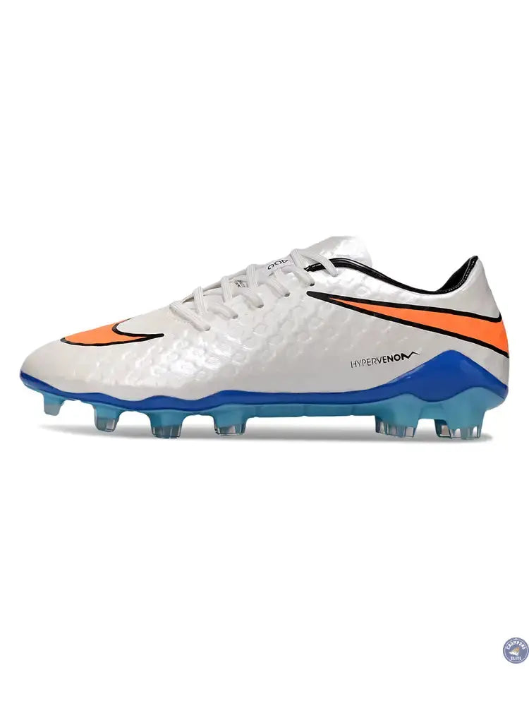 Image of New Hypervenom Phantom 1 FG - Blanc/Bleu/Orange