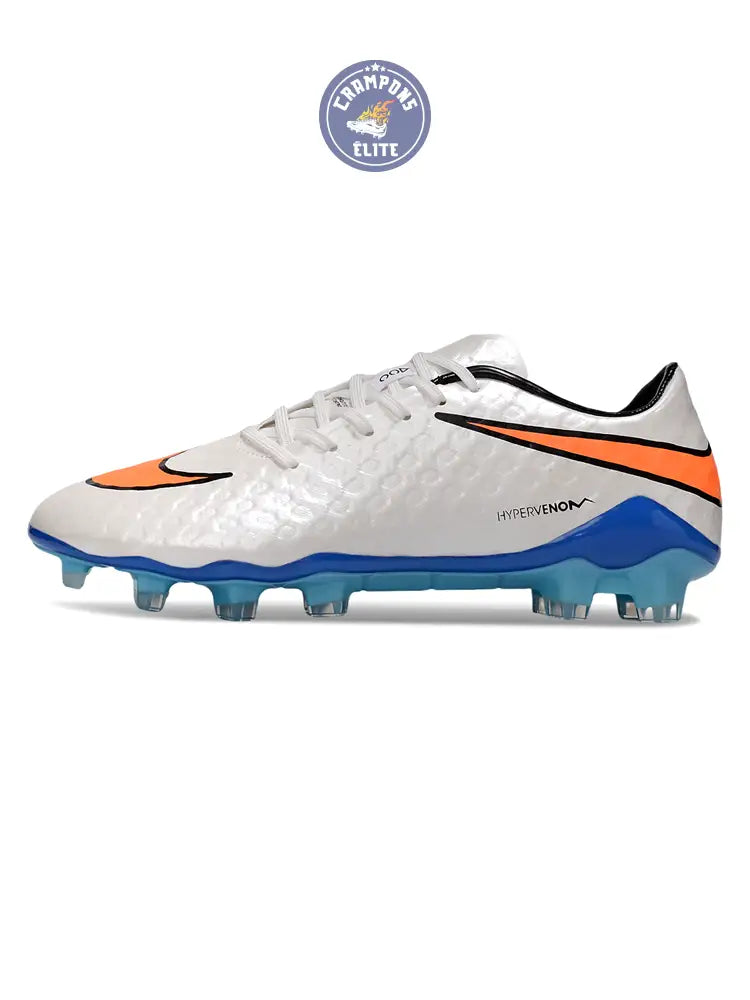Image of New Hypervenom Phantom 1 FG - Blanc/Bleu/Orange