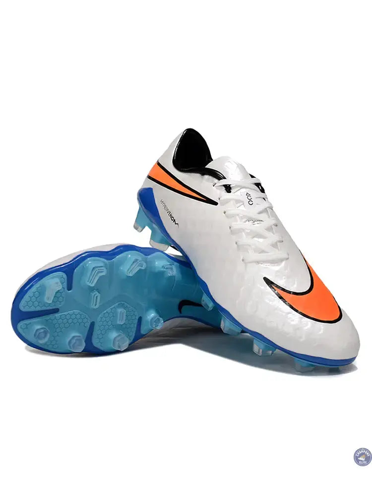 Image of New Hypervenom Phantom 1 FG - Blanc/Bleu/Orange