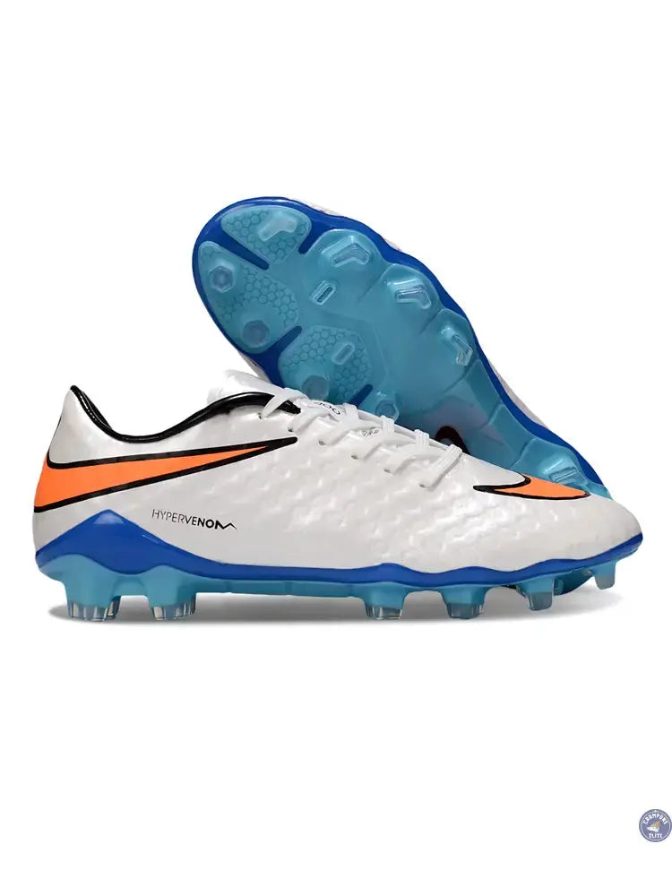 Image of New Hypervenom Phantom 1 FG - Blanc/Bleu/Orange