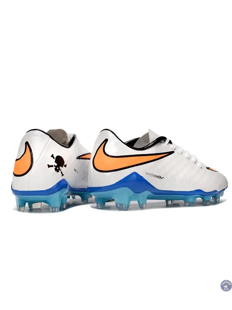 Image of New Hypervenom Phantom 1 FG - Blanc/Bleu/Orange