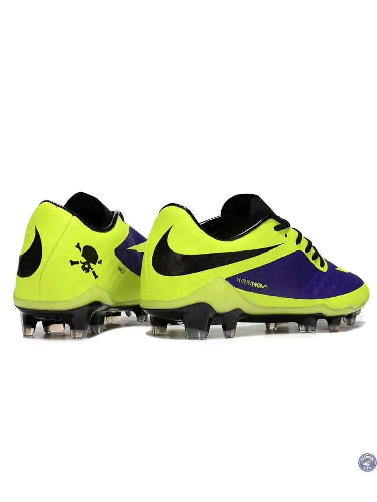 Image of New Hypervenom Phantom 1 FG - Neon/Lilla/Sort