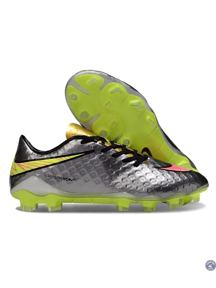 Image of New Hypervenom Phantom 1 FG - Sølv/Guld/Neon